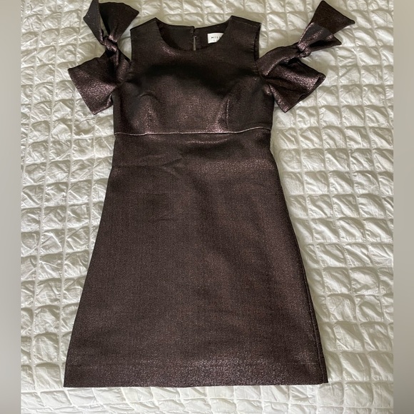 Milly purple metallic mod shift dress - Picture 2 of 9